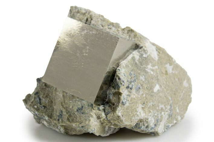 Natural Pyrite Cube In Rock - Navajun, Spain #322147